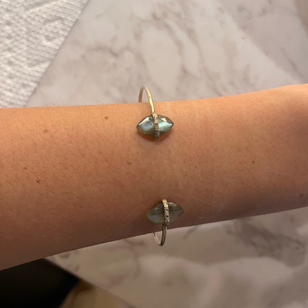 Chan Luu Labradorite cuff with diamonds